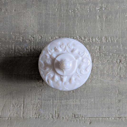 Lidded Milk Glass Trinket Pot
