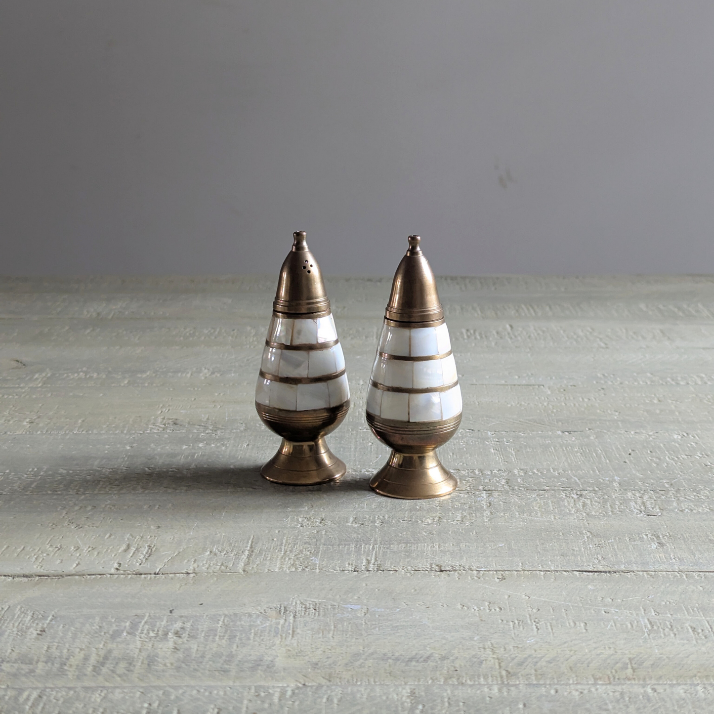 Brass Salt & Pepper Shakers