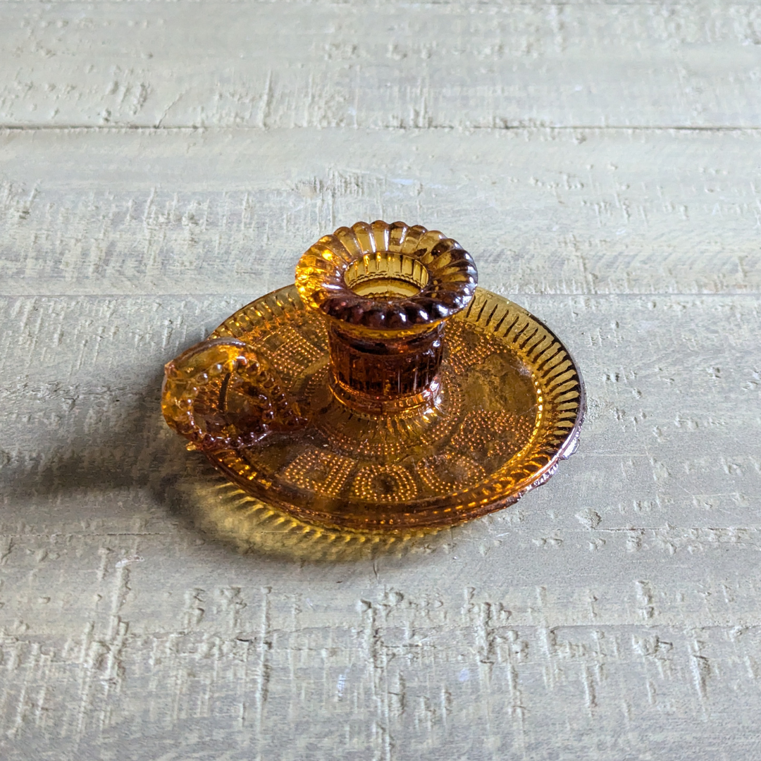 Good Night Amber Candlestick