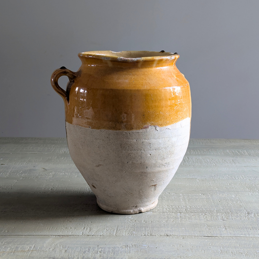 Large Yellow Confit Pot 2