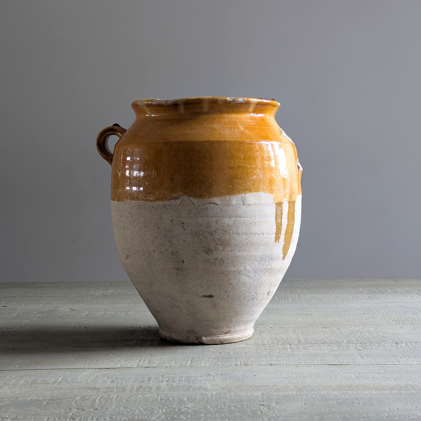 Large Yellow Confit Pot 2