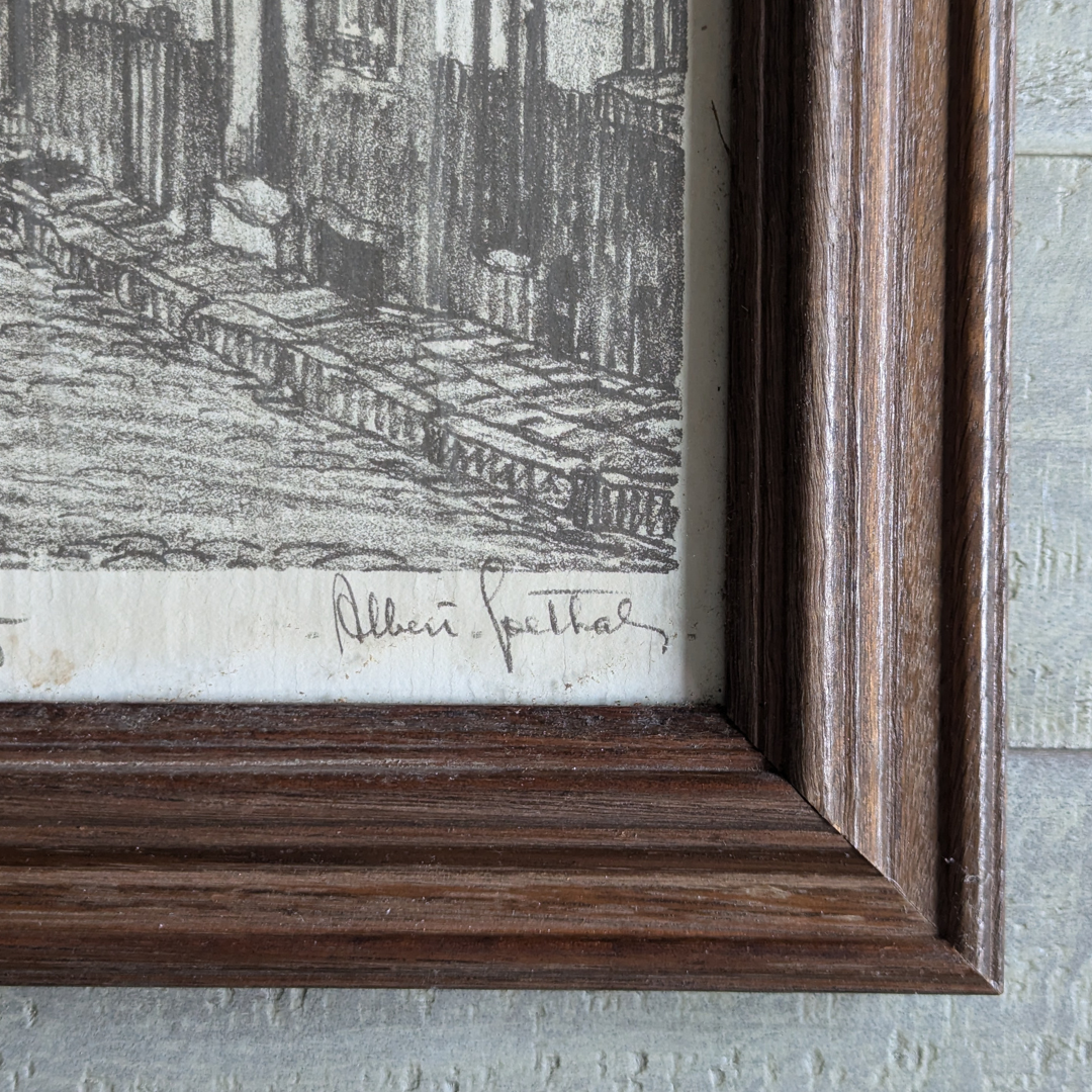 Small Framed Bruges Sketches