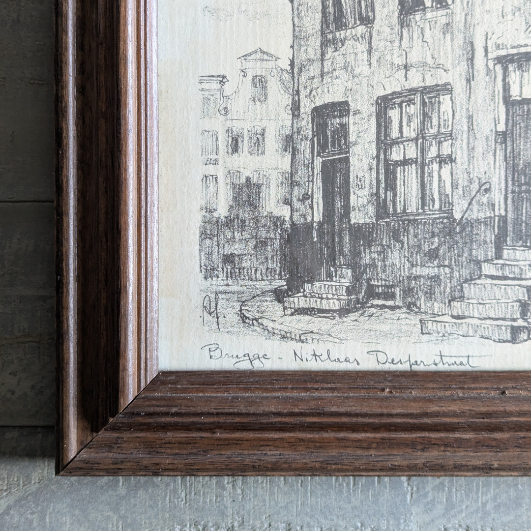 Small Framed Bruges Sketches
