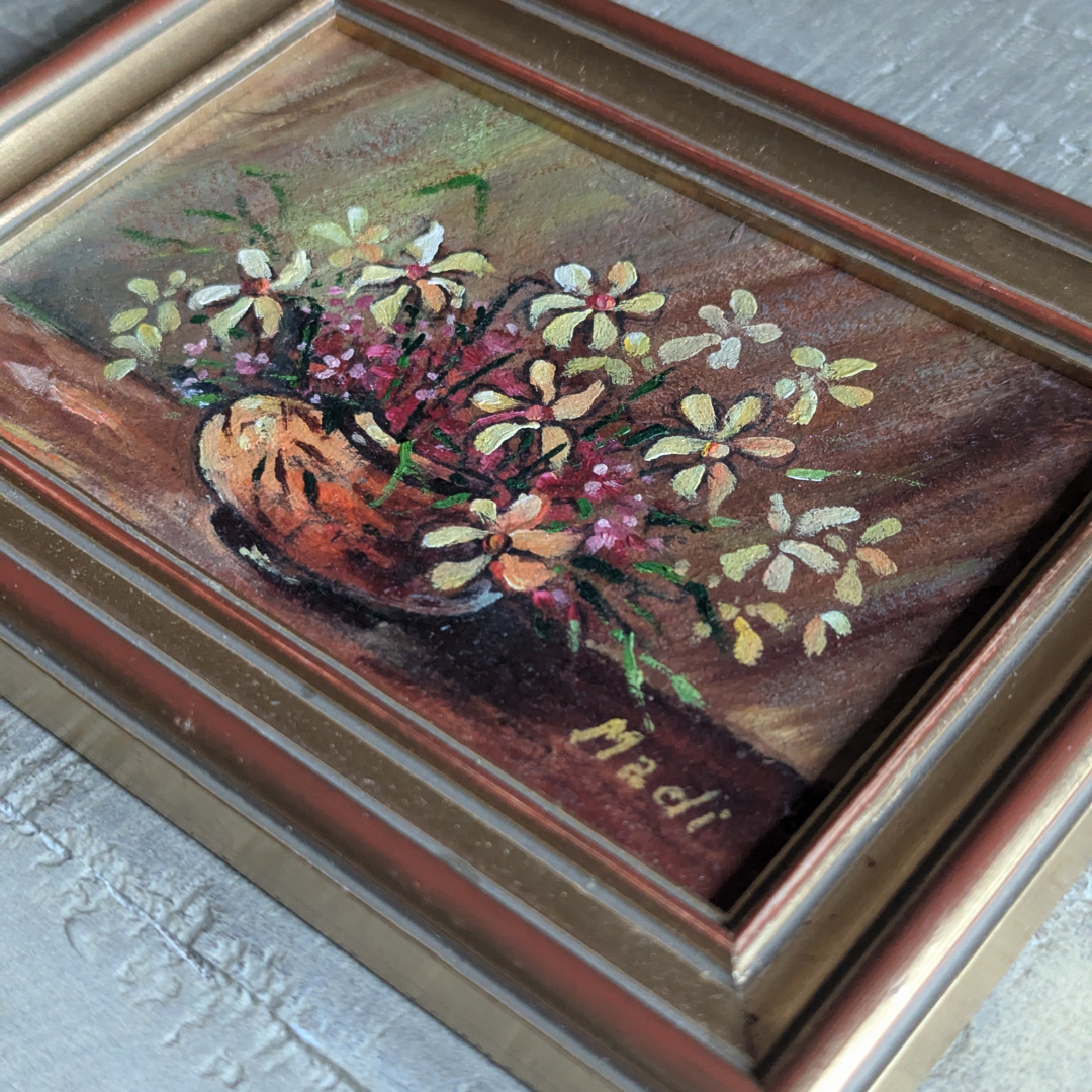Framed Floral Painting