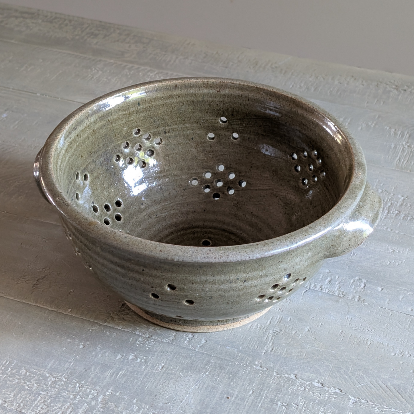 Green Studio Pottery Colander