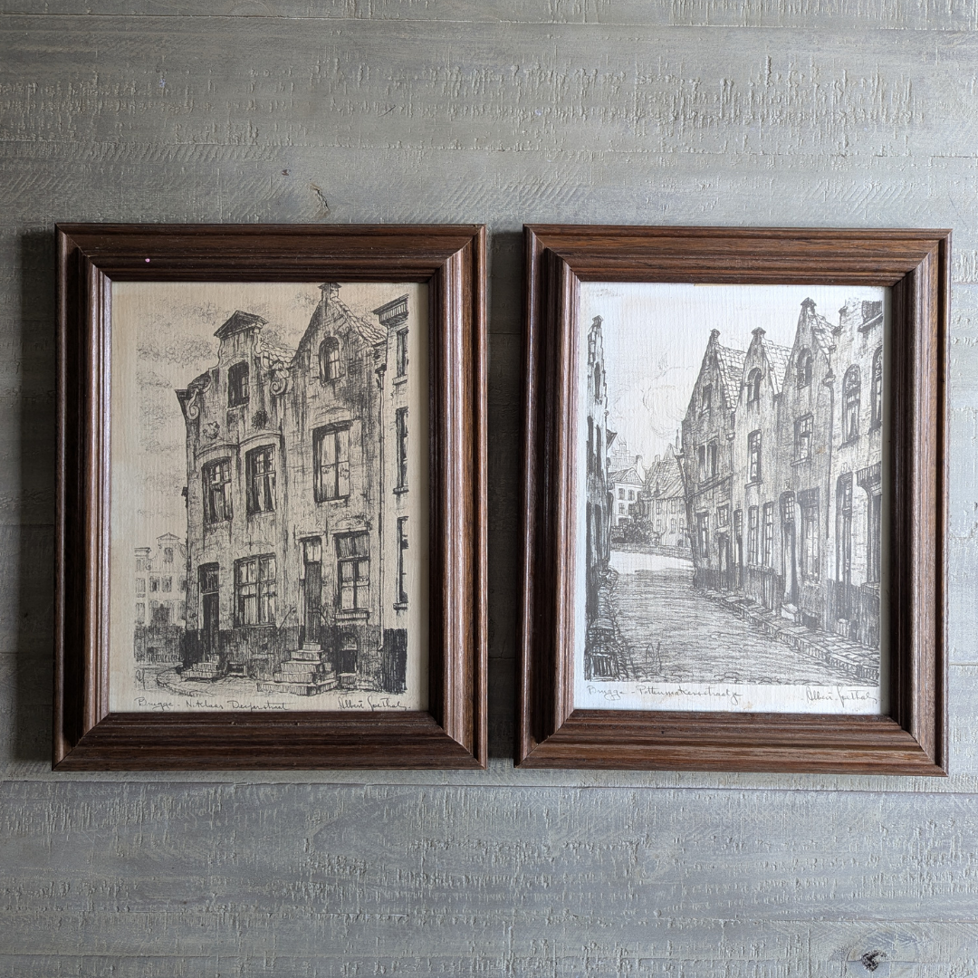 Small Framed Bruges Sketches