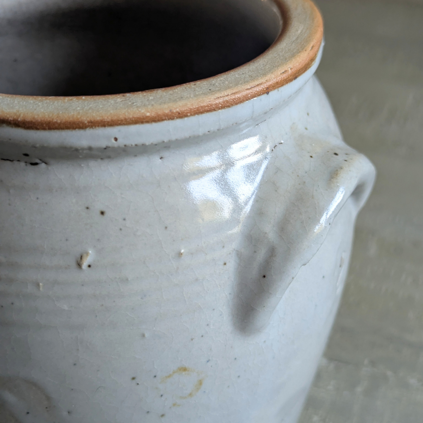 Small Grey Confit Pot