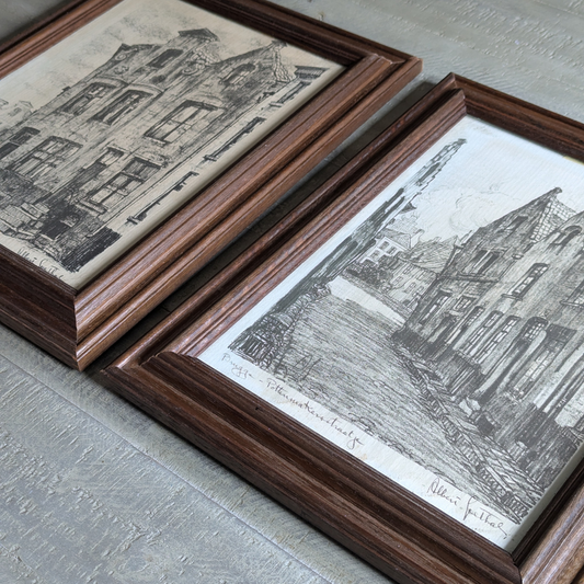 Small Framed Bruges Sketches