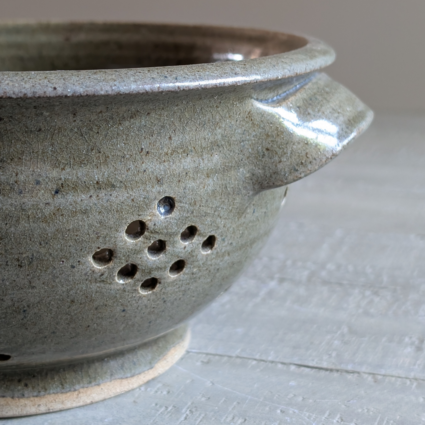 Green Studio Pottery Colander