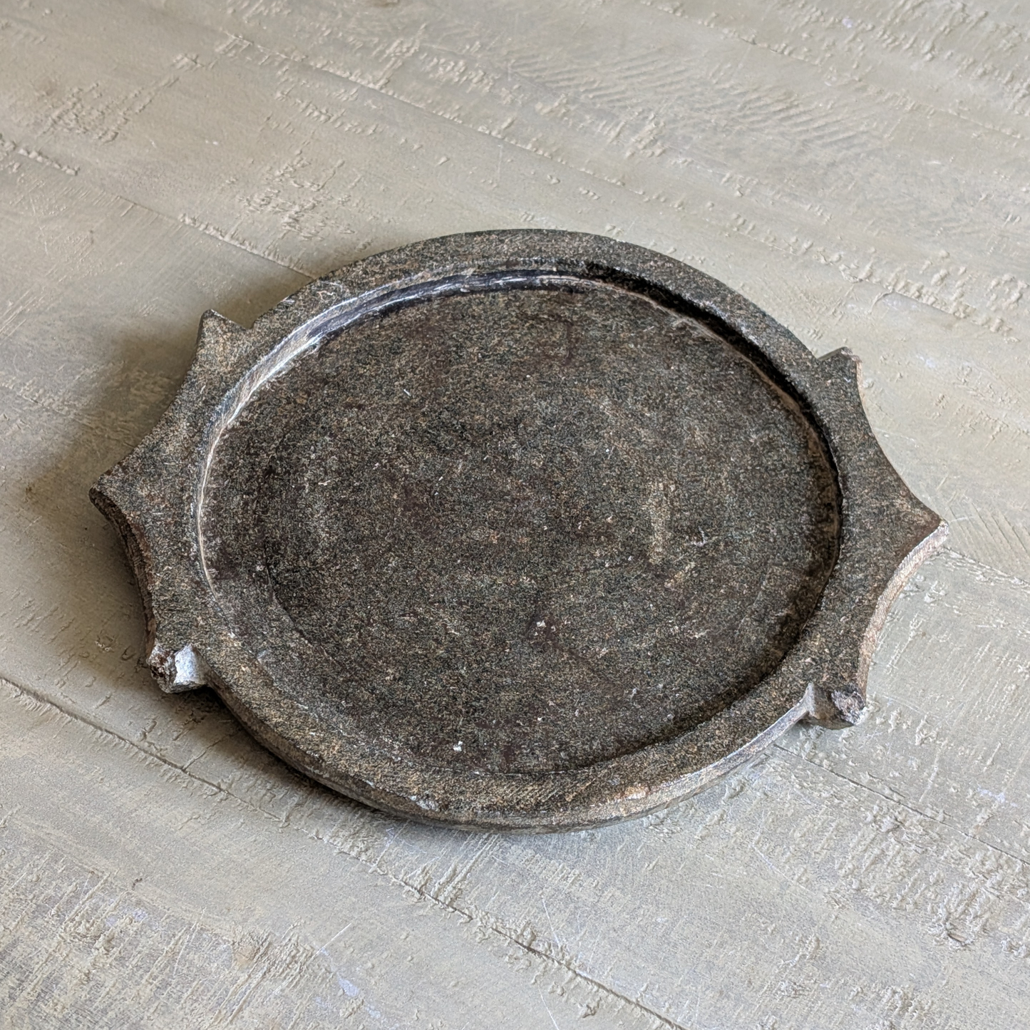 Antique Carved Stone Plate