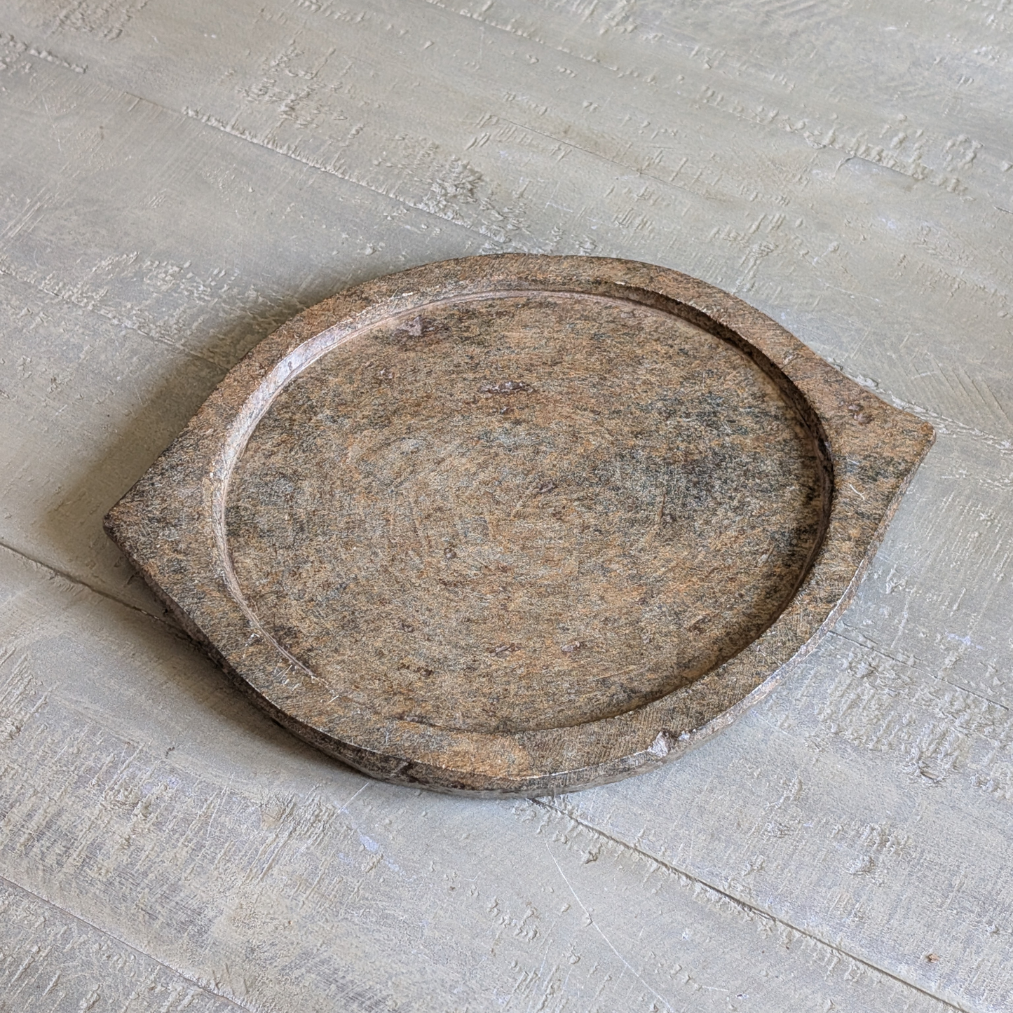 Antique Carved Stone Plate