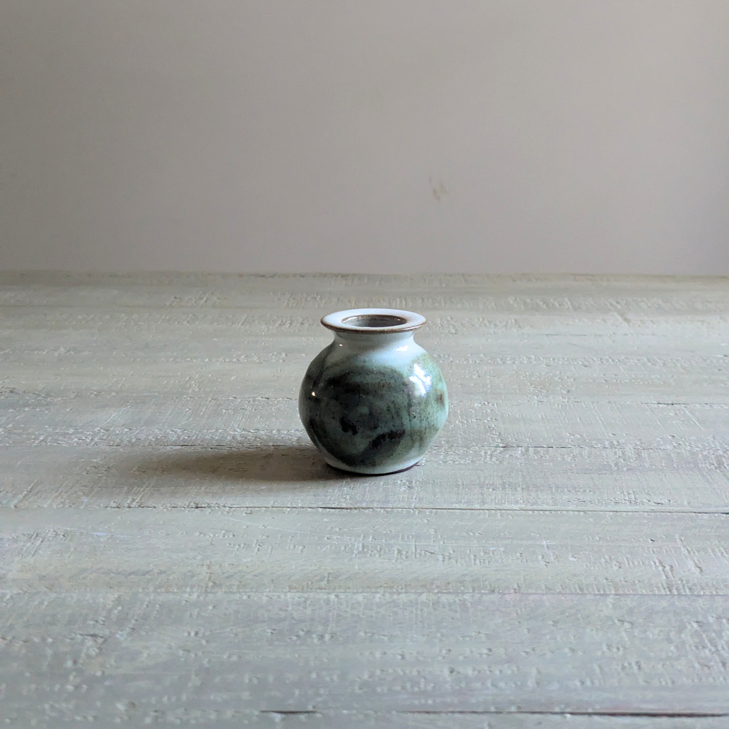 Green Studio Pottery Bud Vase