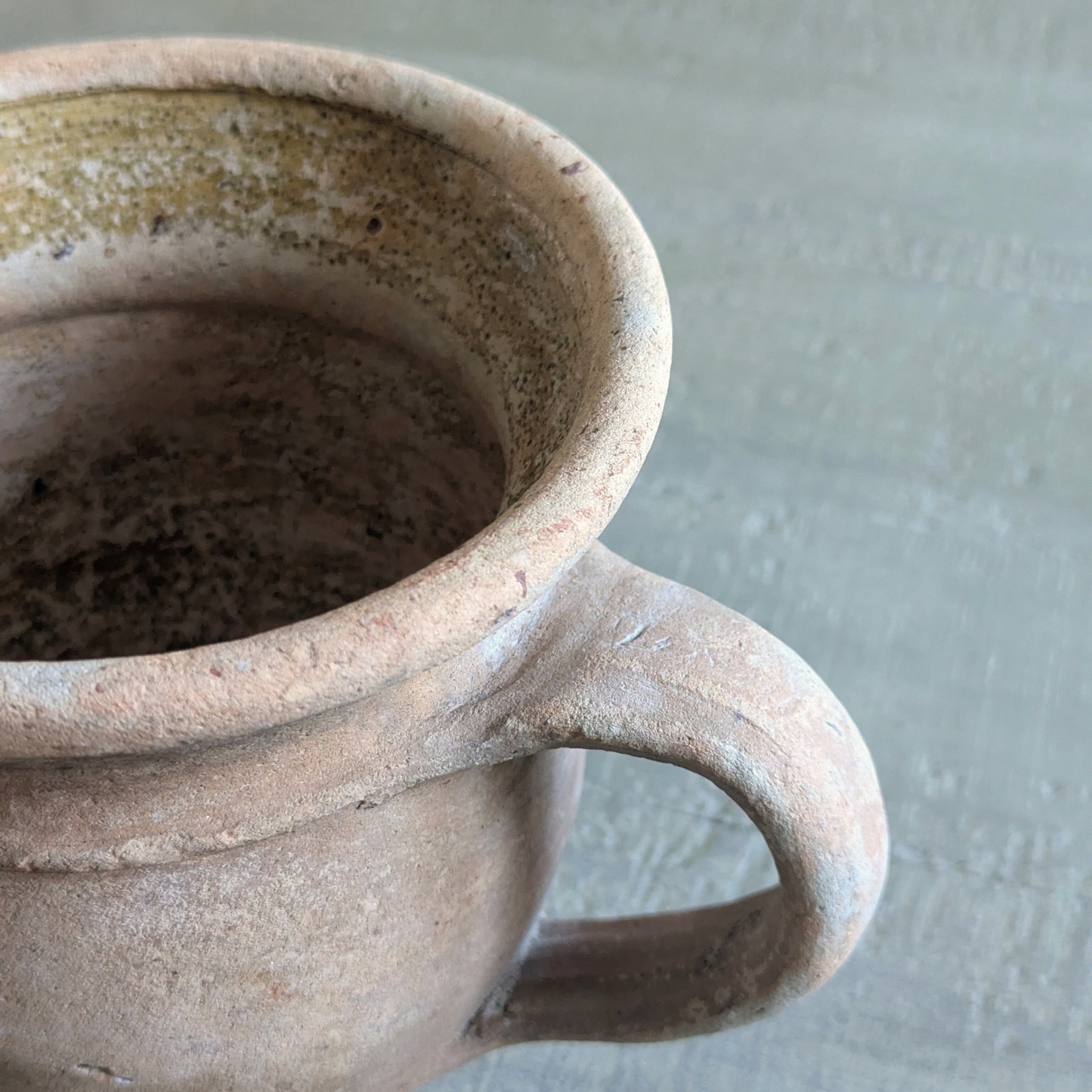 Small French Terracotta Handled Pot
