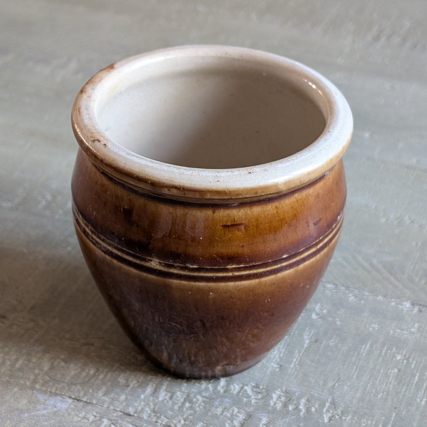 Small Brown Glazed Pot