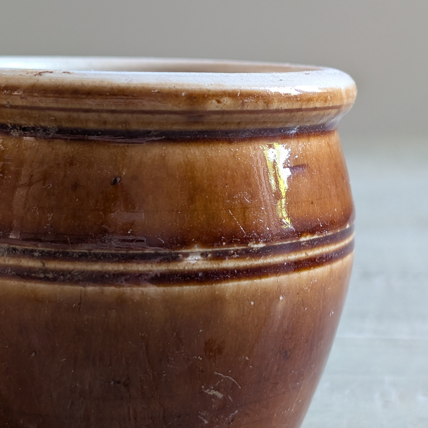 Small Brown Glazed Pot