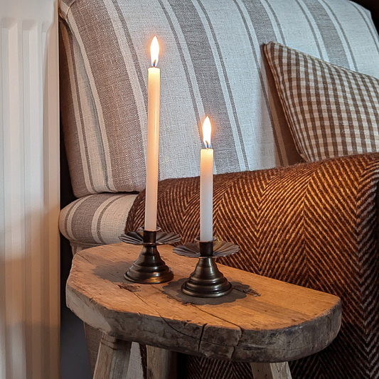 Metal Scallop Candle Holder