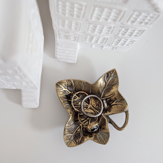 Brass Leaf Trinket Plate