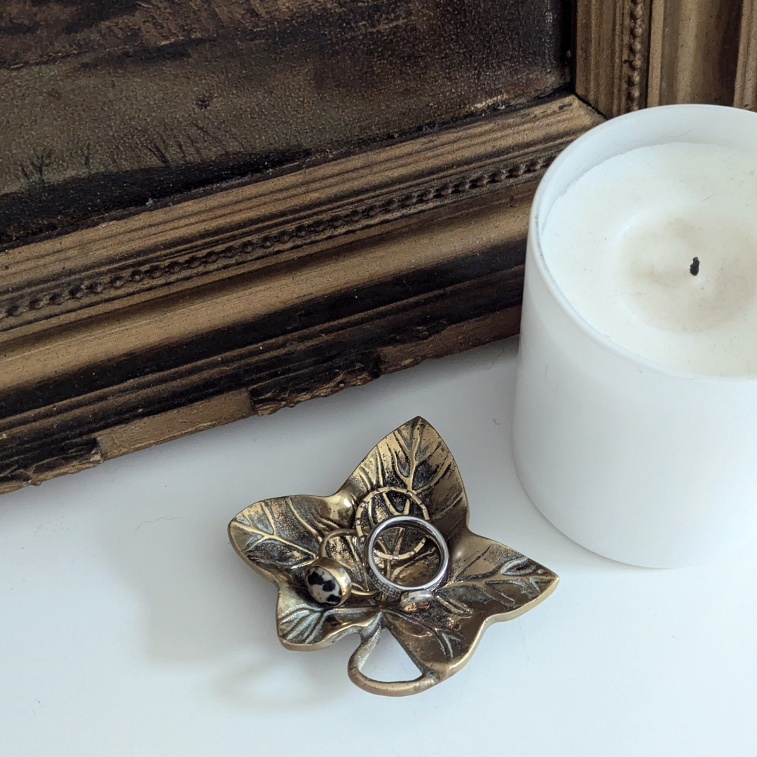 Brass Leaf Trinket Plate