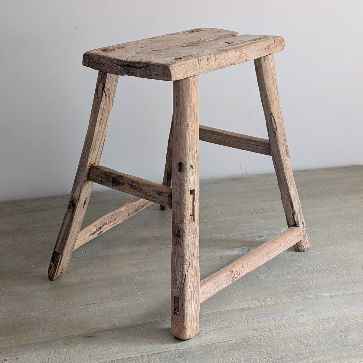 Large Reclaimed Milking Stool 1