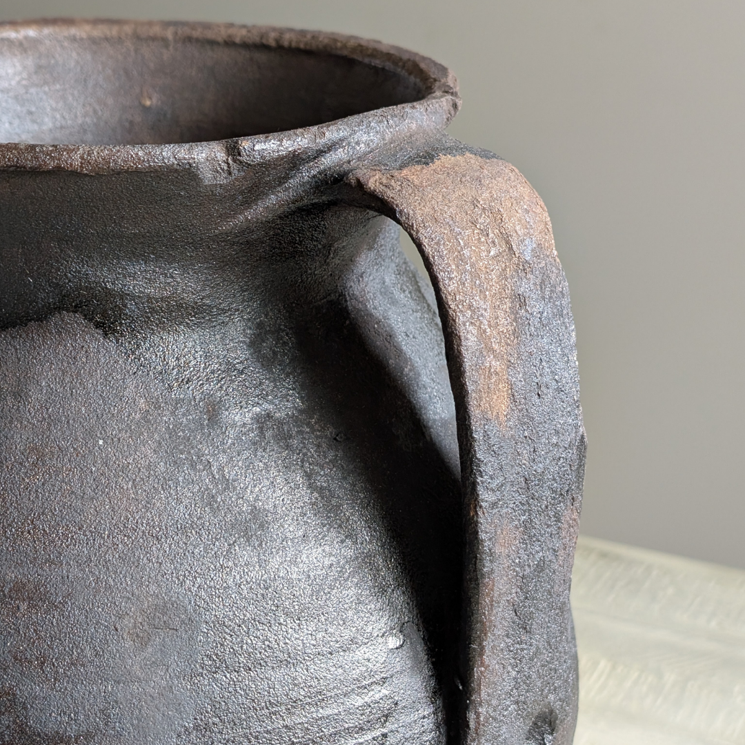 Large Charcoal Handled Pot