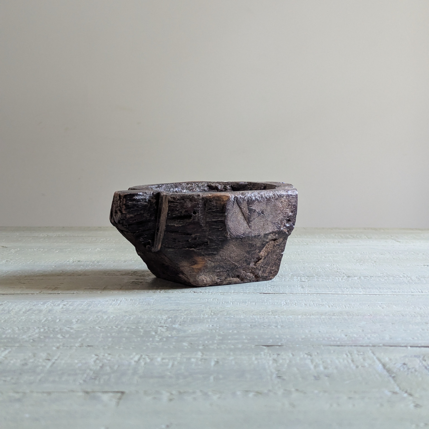 Dark Wood Candle Base