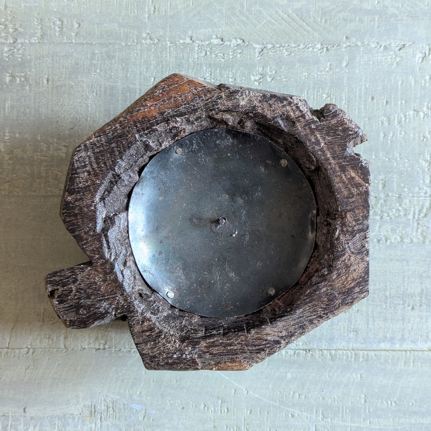Dark Wood Candle Base