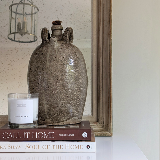 Large Drippy Glaze Oil Jug