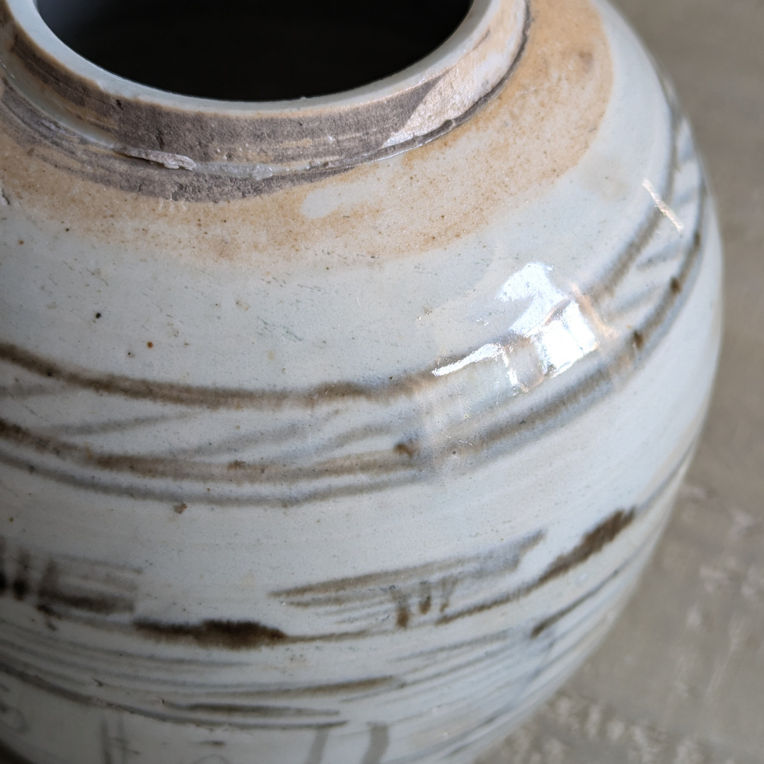 Large Grey Ginger Jar