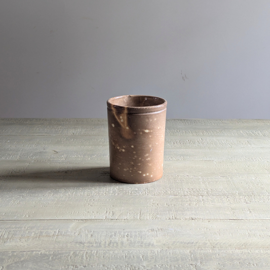 Tall Brown Mottled Pot