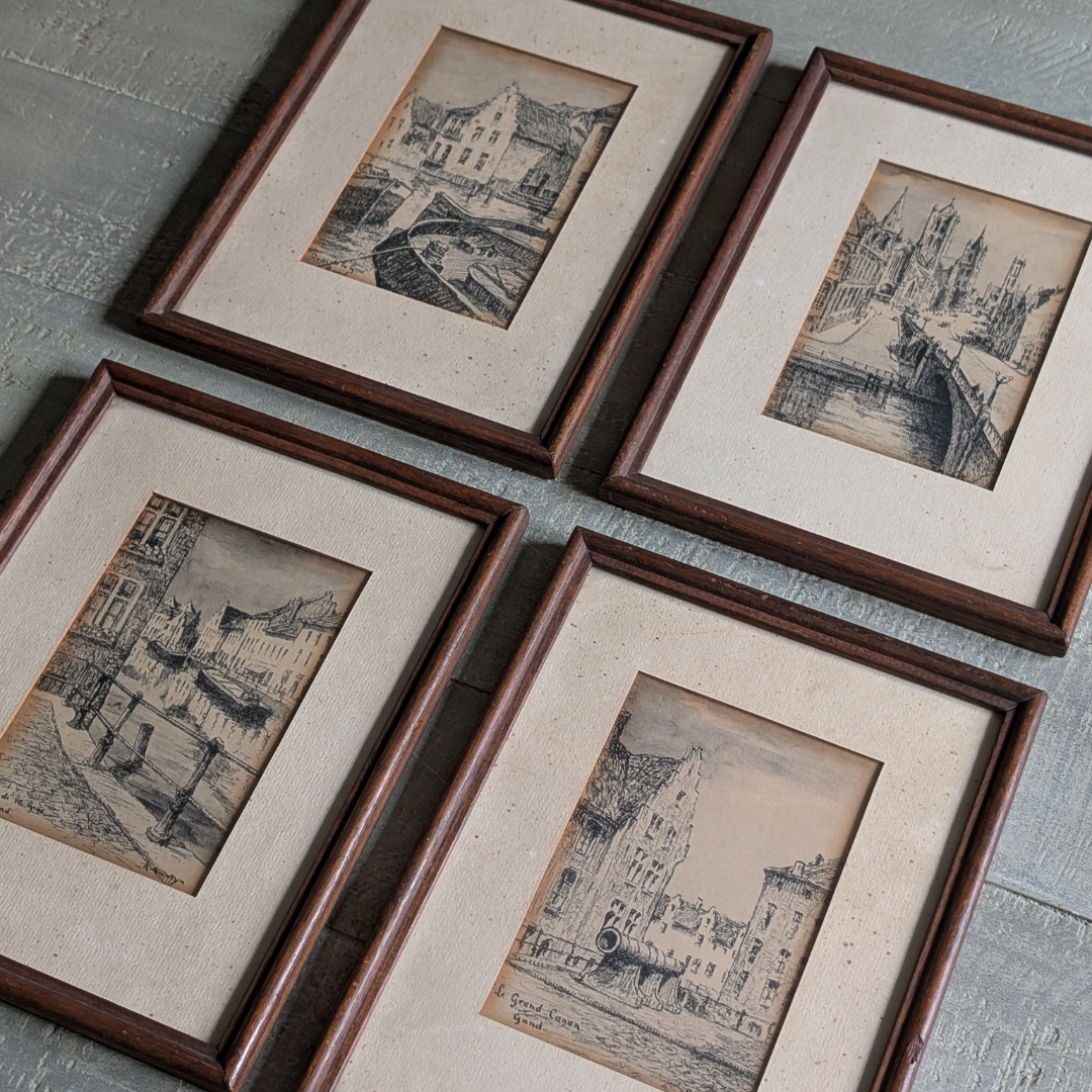 Small Framed Bruges Artwork