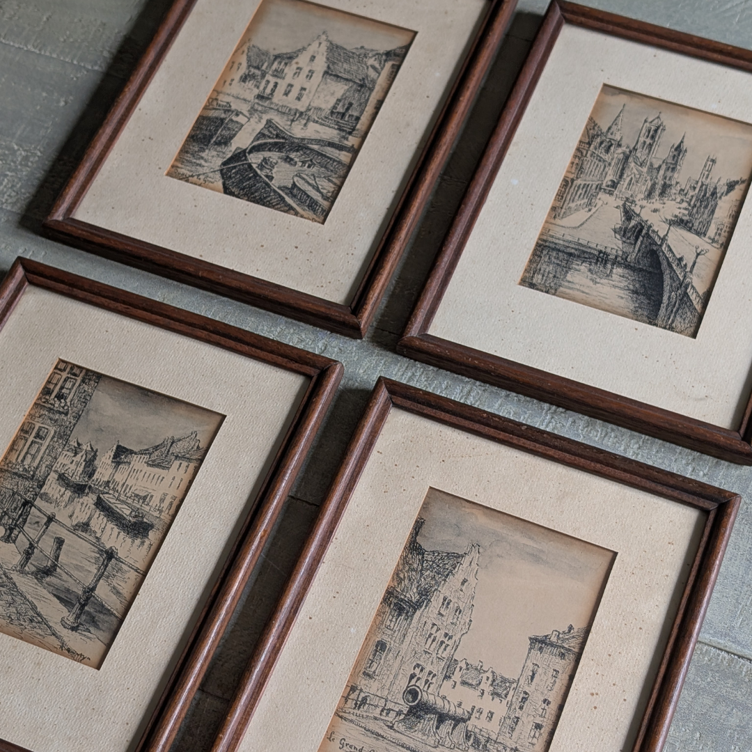 Small Framed Bruges Artwork