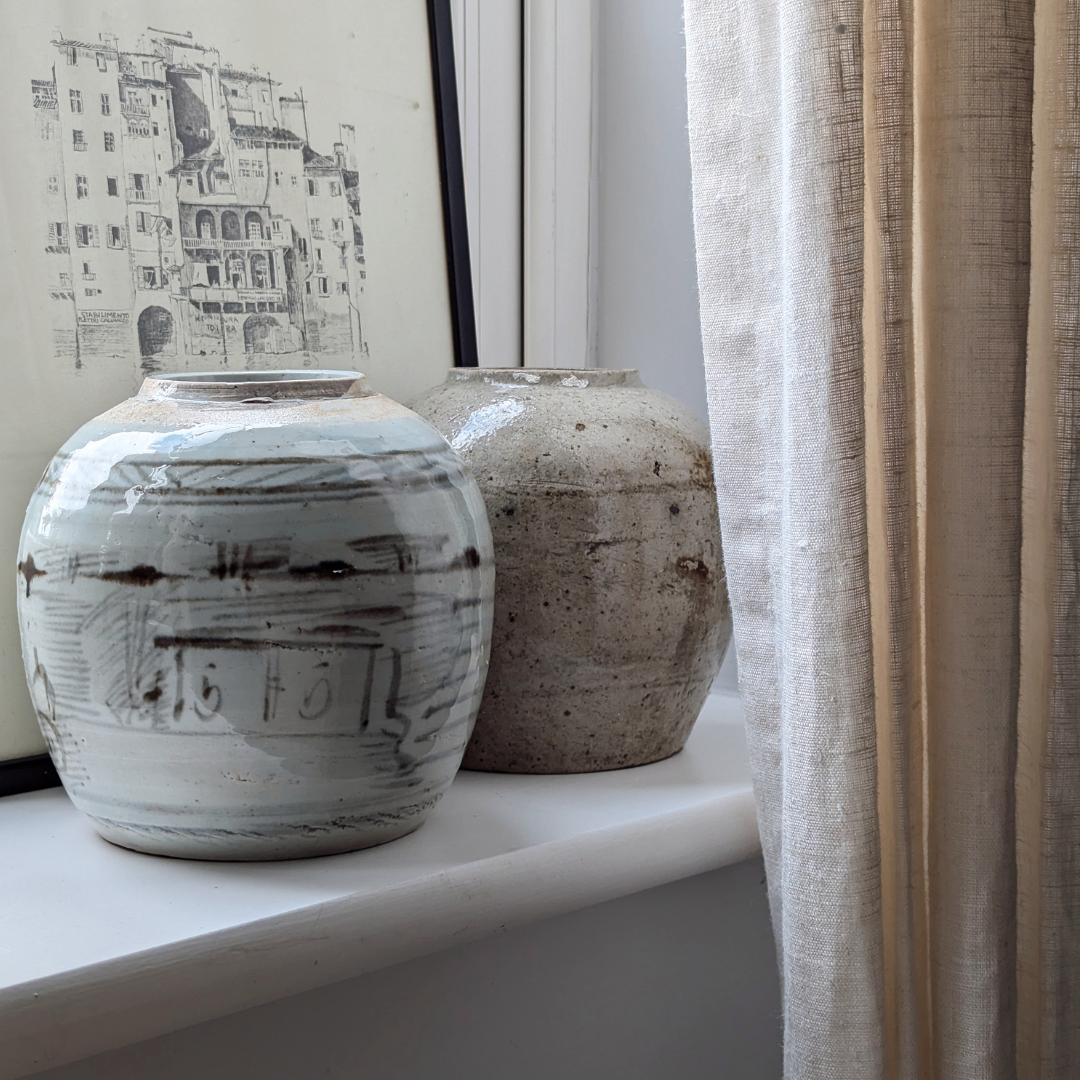 Large Grey Ginger Jar