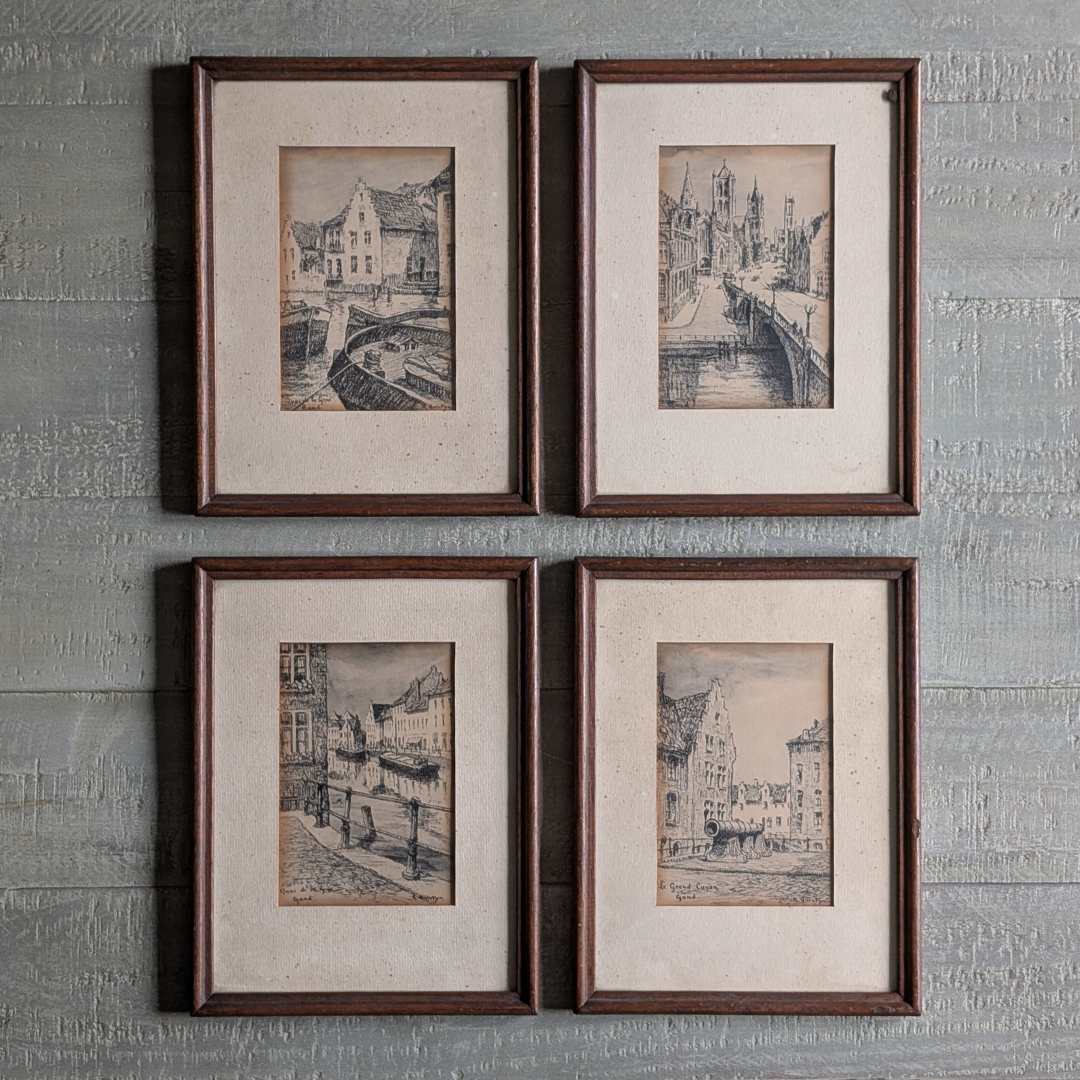Small Framed Bruges Artwork