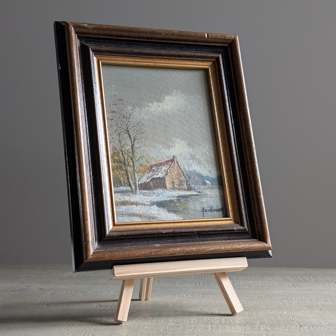 Framed Winter House Artwork