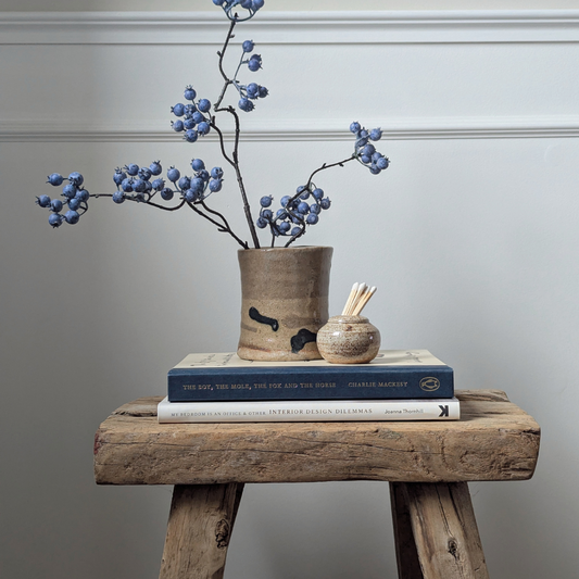 Studio Pottery Beige Utensil Pot