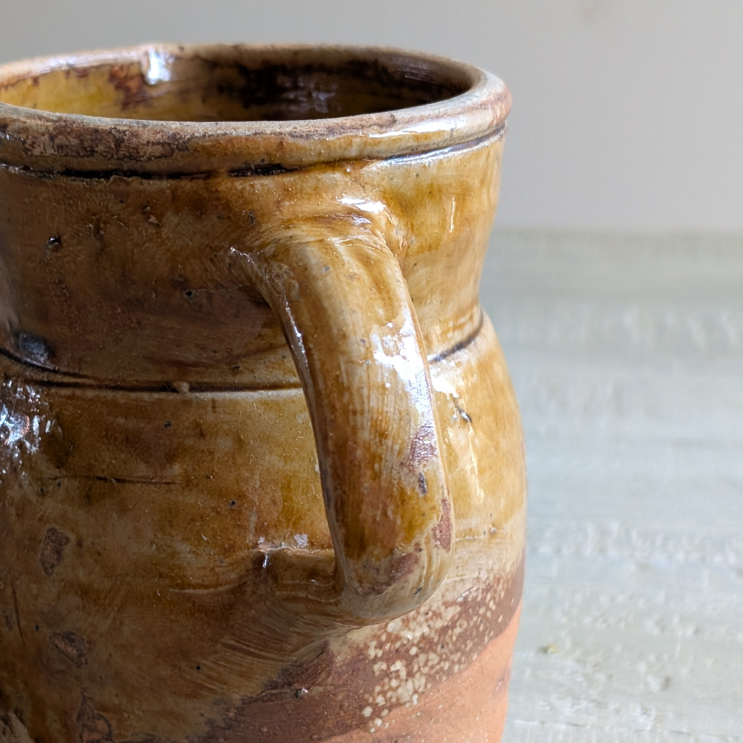 Small Orange Glazed French Jug