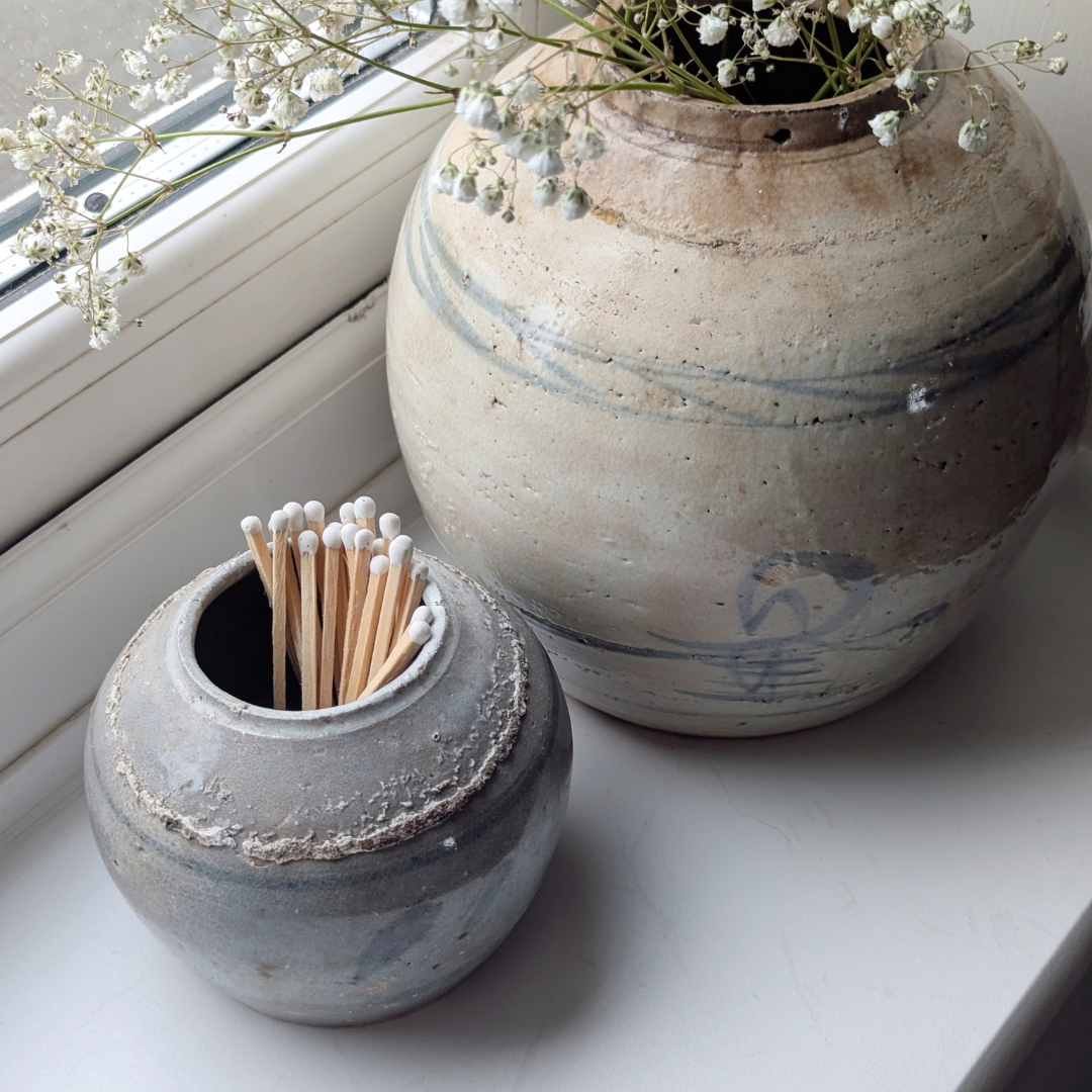 Small Blue/Grey Ginger Jar