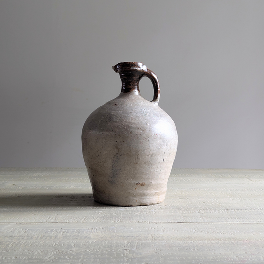Grey & Brown French Oil Jug