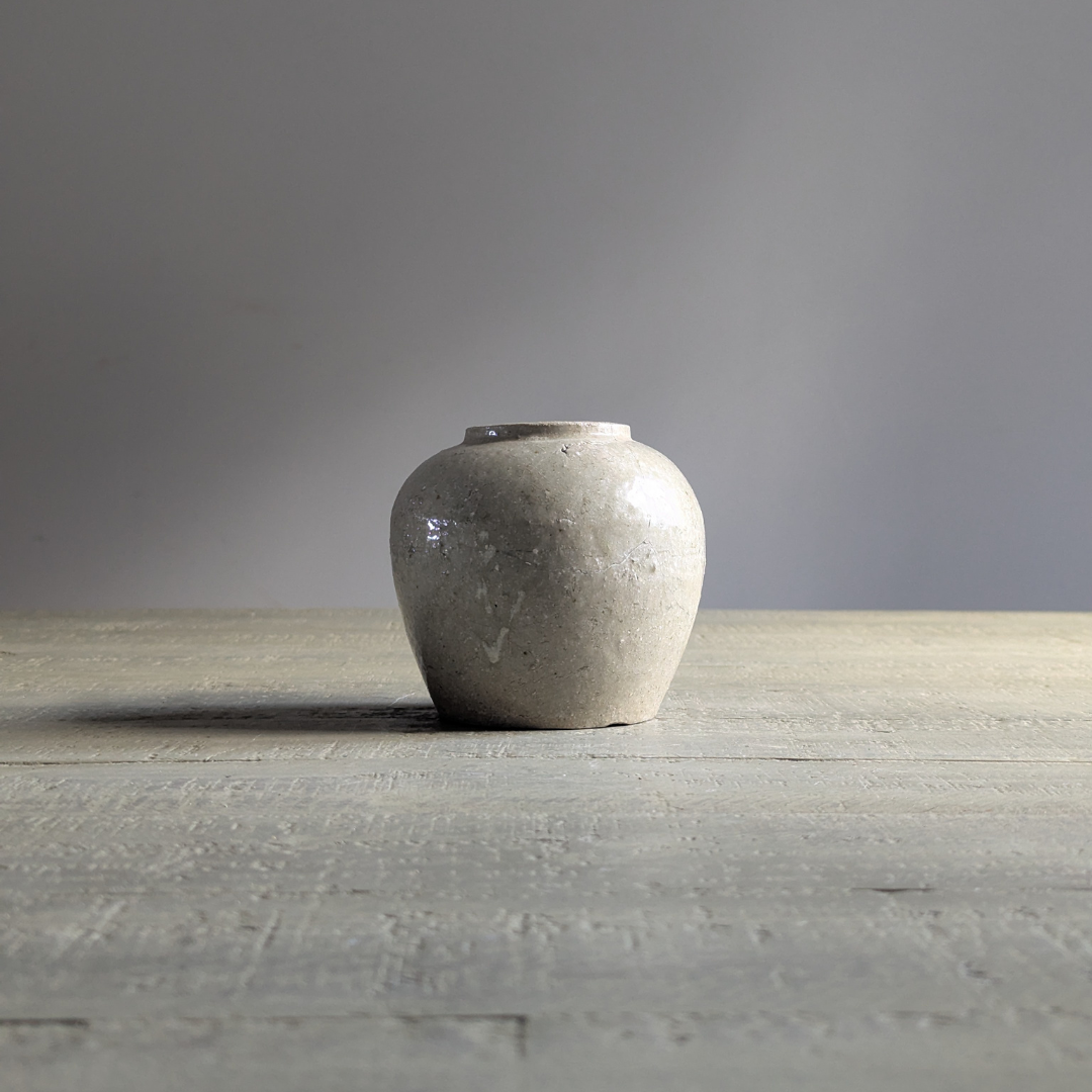 Small Beige Ginger Jar