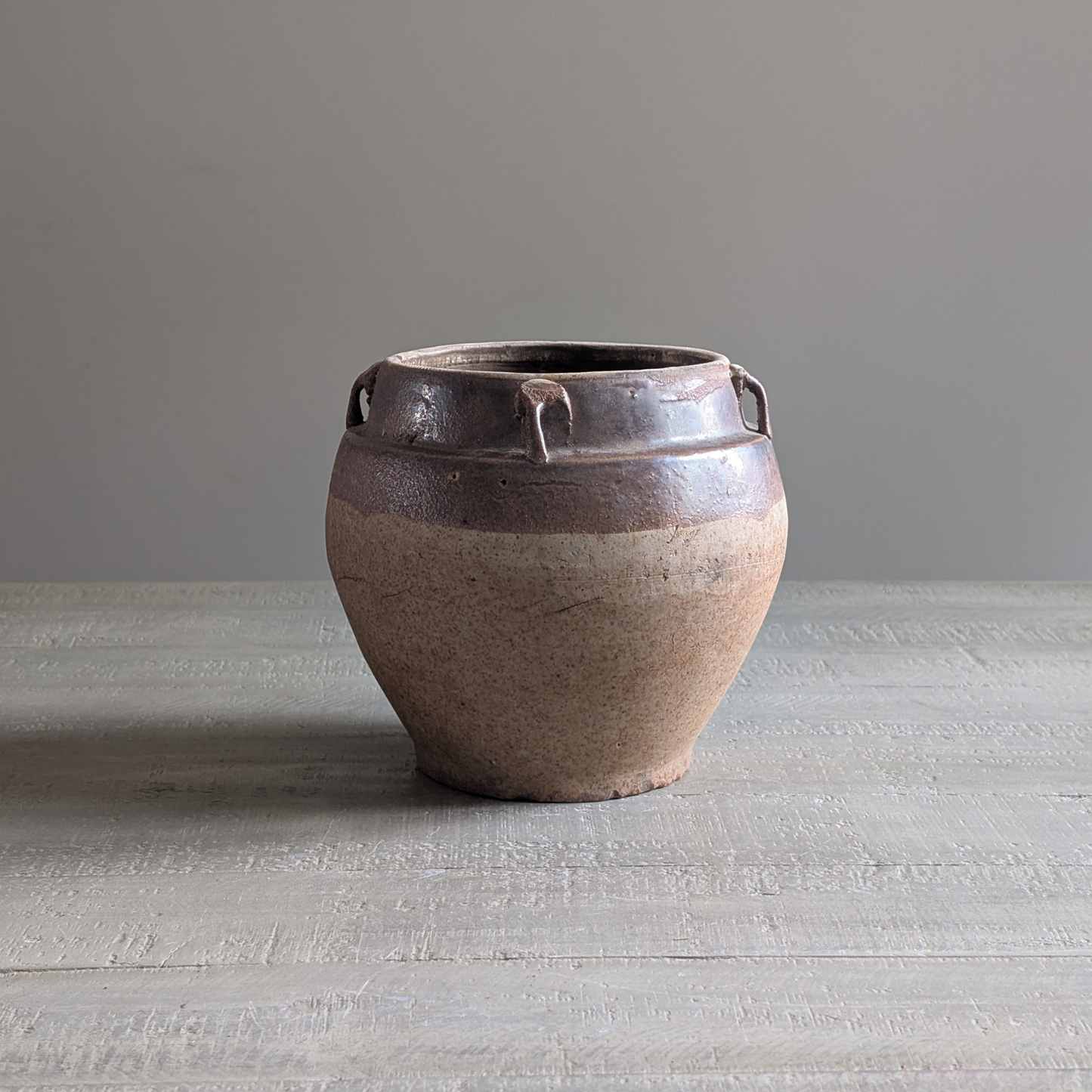 Half Glaze Chinese Storage Jar 1