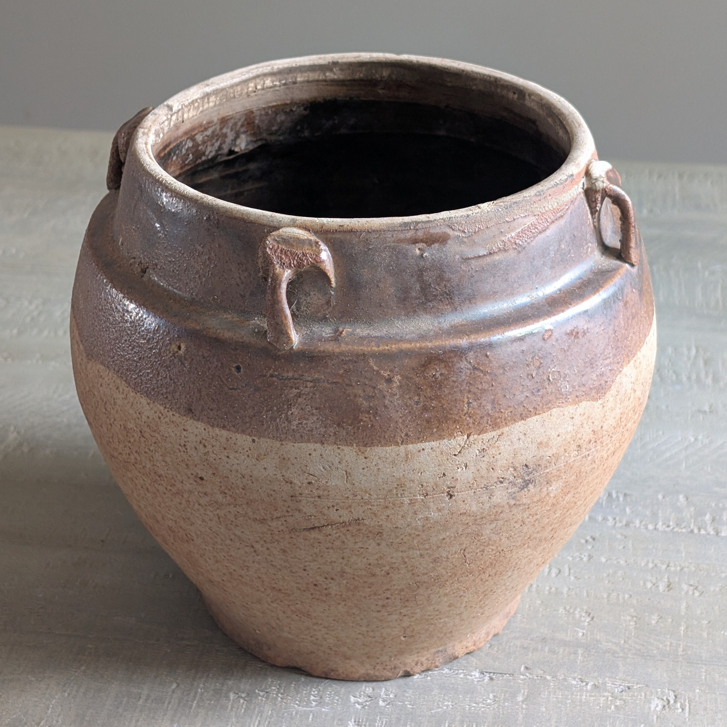 Half Glaze Chinese Storage Jar 1