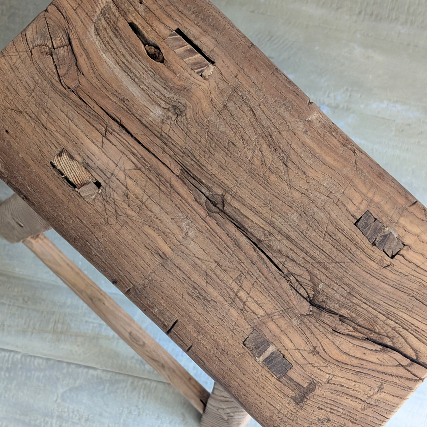 Large Reclaimed Milking Stool 2