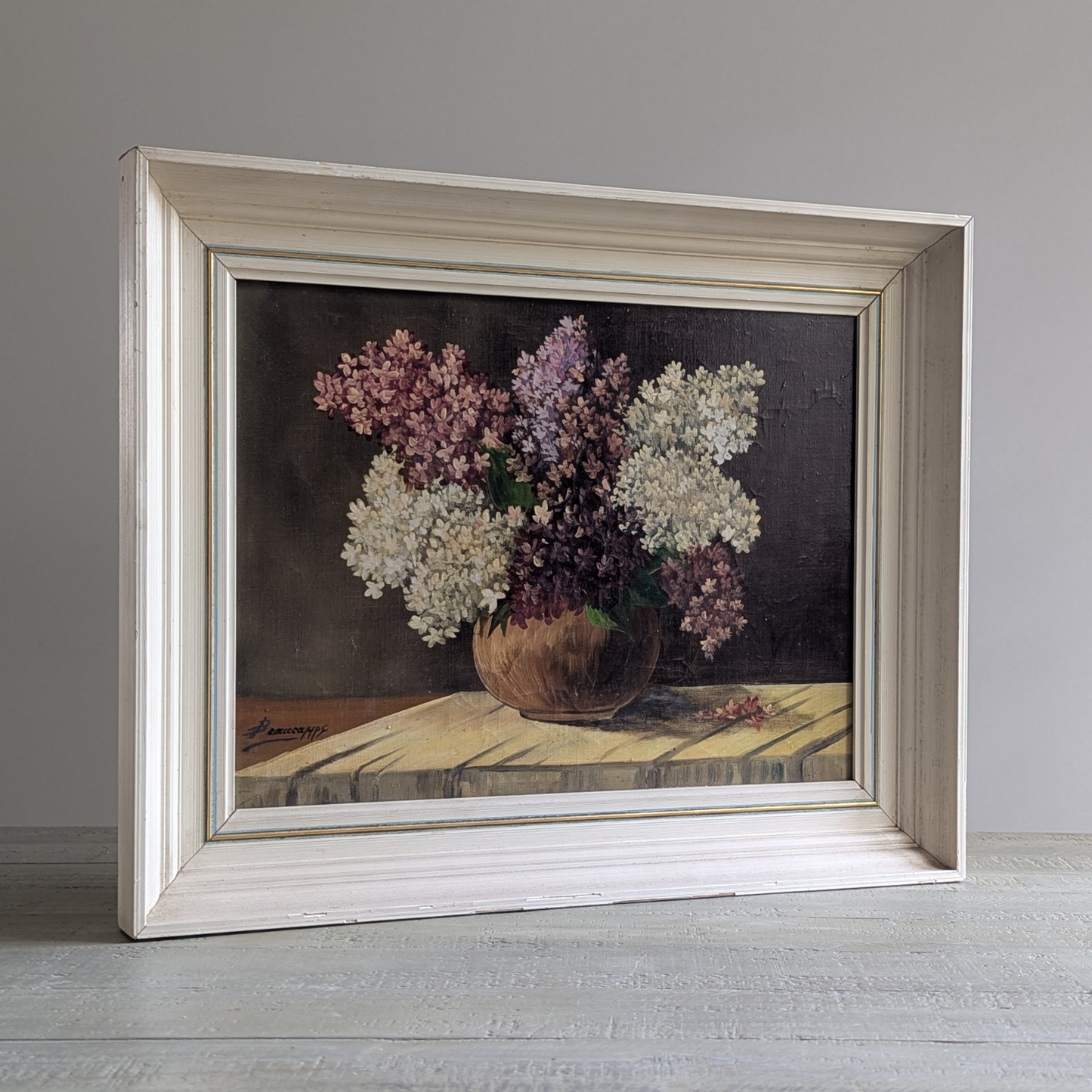 Large Framed Hyacinth Artwork