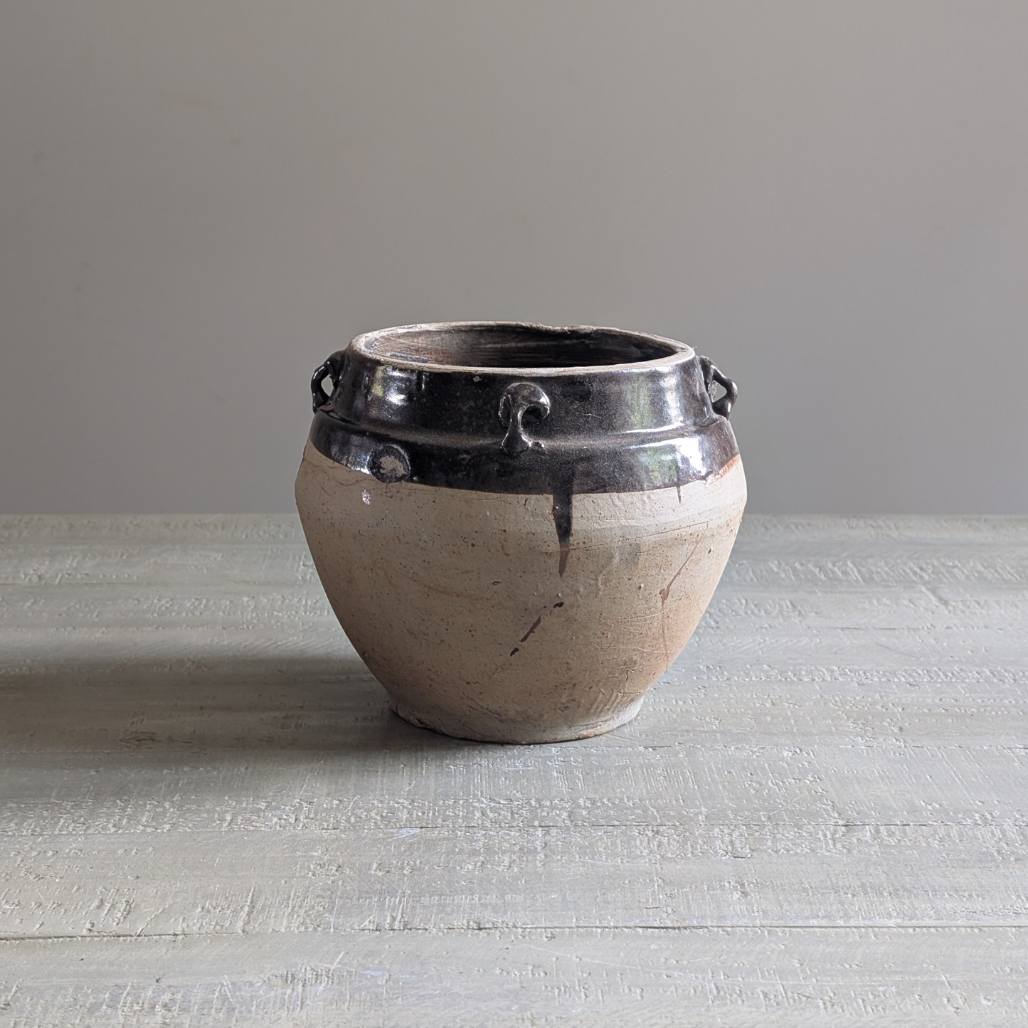 Half Glaze Chinese Storage Jar 2