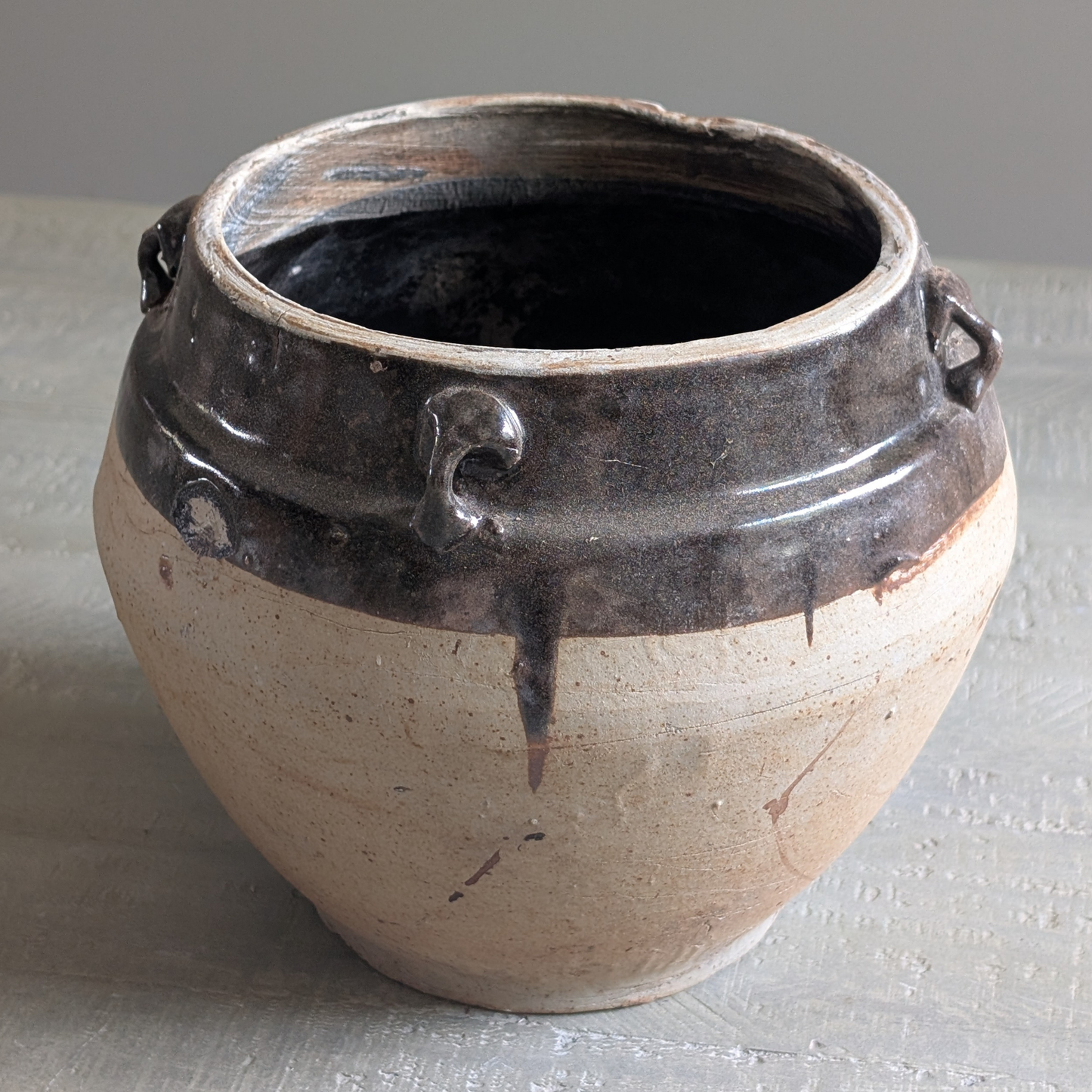 Half Glaze Chinese Storage Jar 2