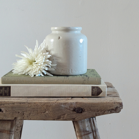 Small White French Pot