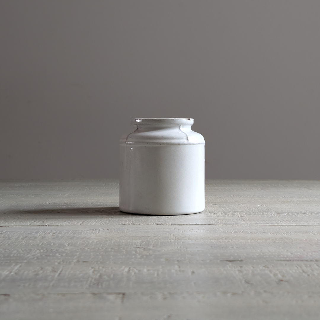 Small French Ribbed Cream Pot