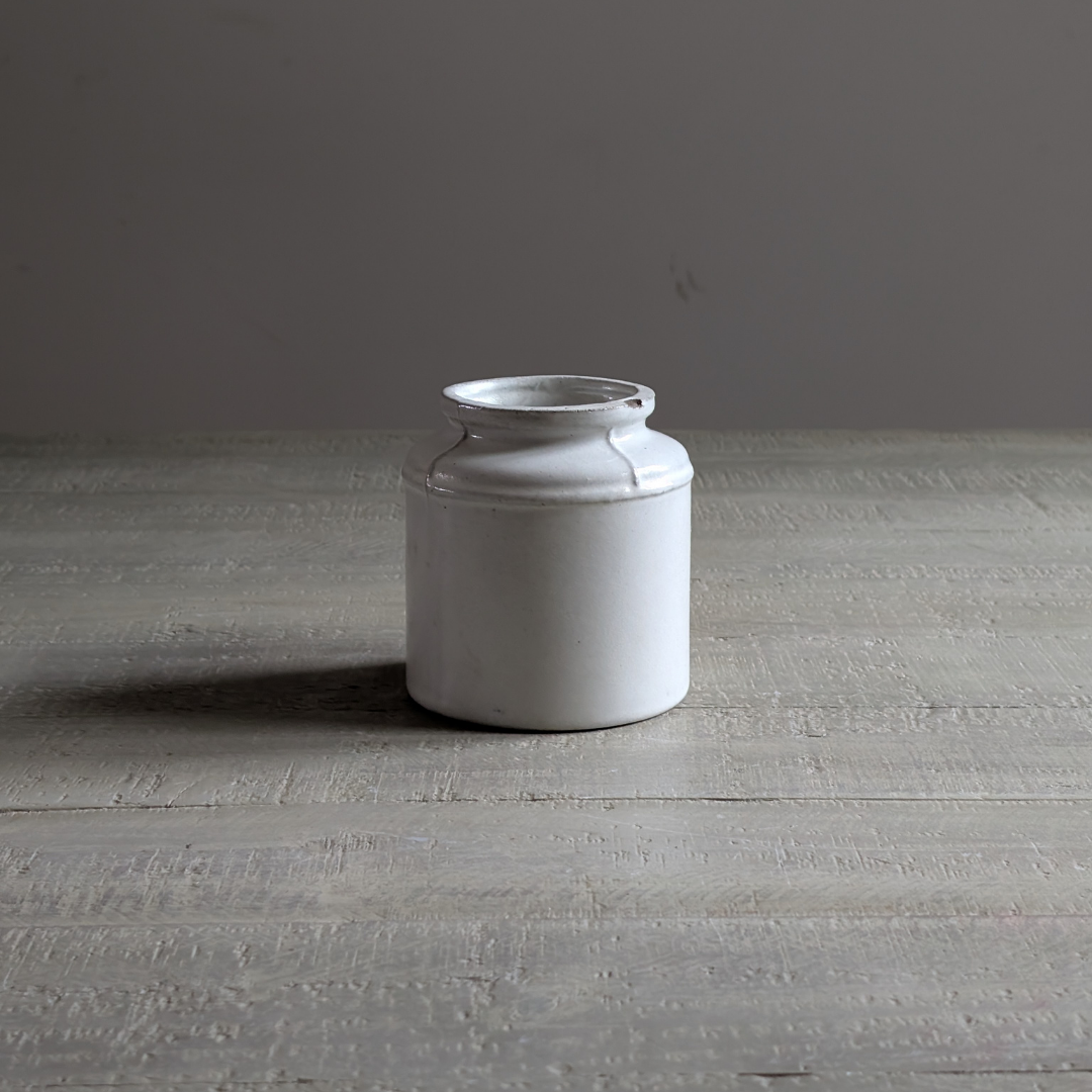 Small French Ribbed Cream Pot