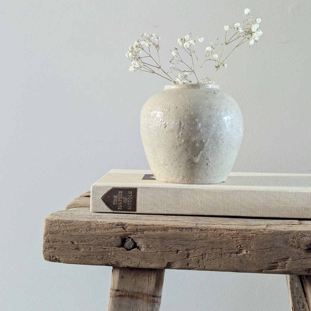 Small Beige Ginger Jar