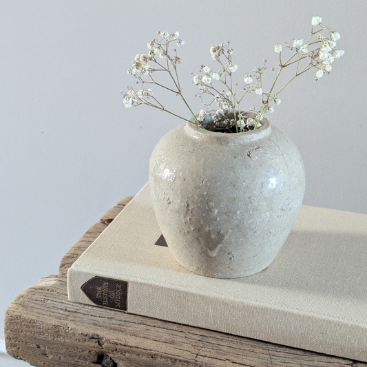 Small Beige Ginger Jar
